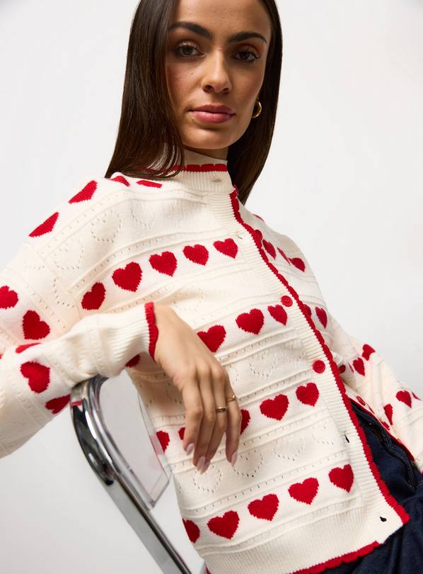 Mini Me Valentine's Heart Print Cardigan 6